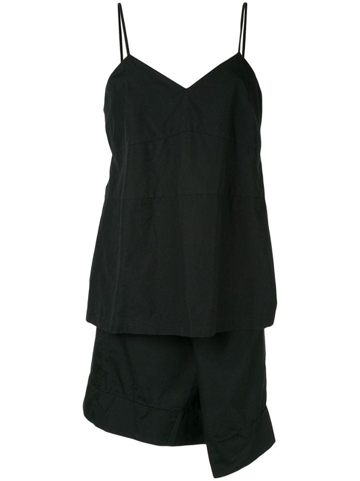 Comme Des Garçons Pre-owned Layered Asymmetric Slip Dress - Black
