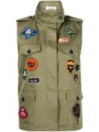 Coach Sleeveless Military Jacket, Women's, Size: 2, Green, Cotton