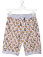 Moschino Kids Teen Multi Bear Print Shorts - Grey