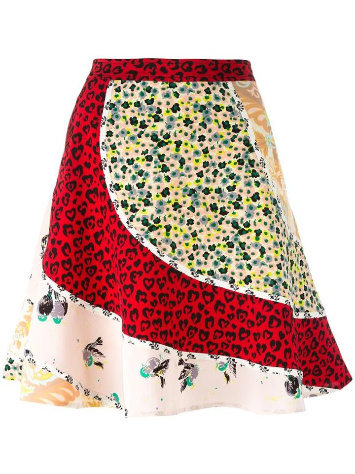 Coach Panelled A-line Skirt, Women's, Size: 4, Silk/cupro