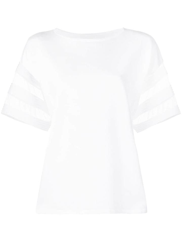 Calvin Klein Sheer-panel Oversized T-shirt - White