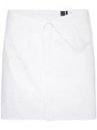 Jacquemus Folded-waist Denim Mini Skirt - White