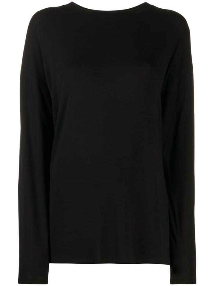 Mm6 Maison Margiela Long-sleeved T-shirt - Black