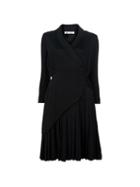 Lanvin Vintage Pleated Hem Silk Dress