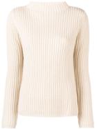 Allude Long Sleeved Top - Nude & Neutrals