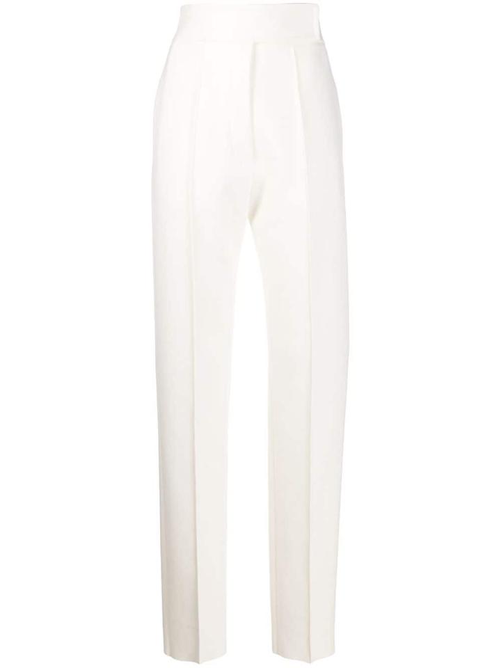 Pringle Of Scotland Super High-rise Tapered Trousers - White