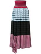Sonia Rykiel Striped A-line Skirt, Women's, Size: Medium, Silk/cotton