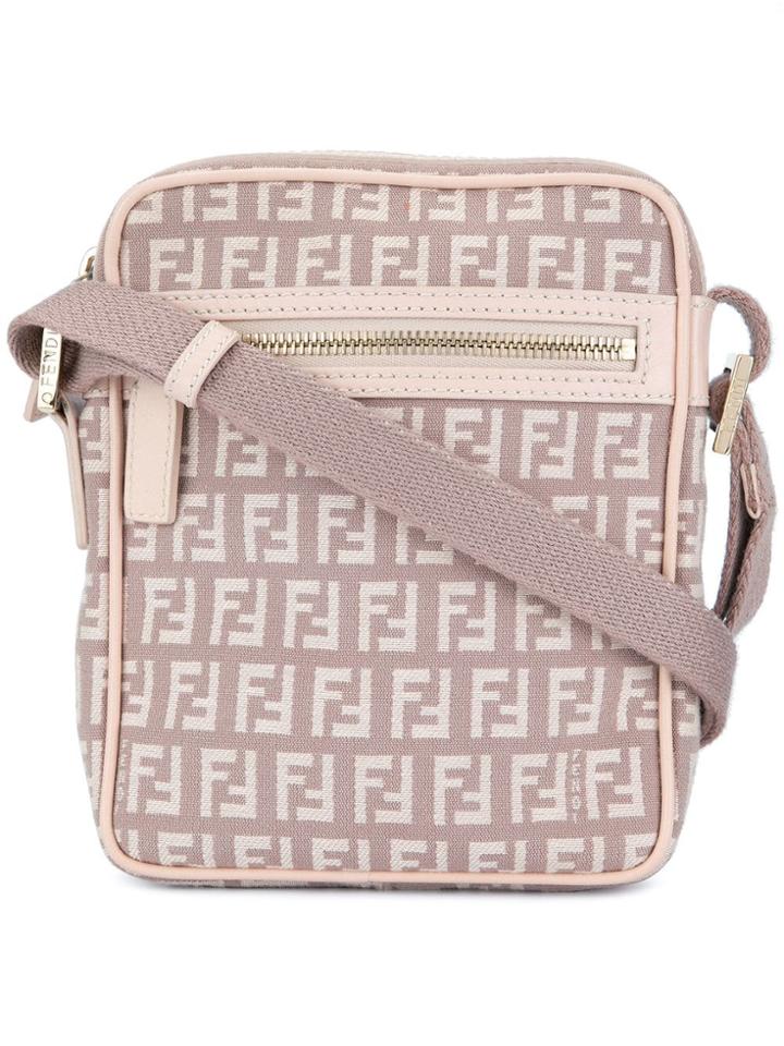 Fendi Vintage Zucchino Jacquard Crossbody Bag - Brown