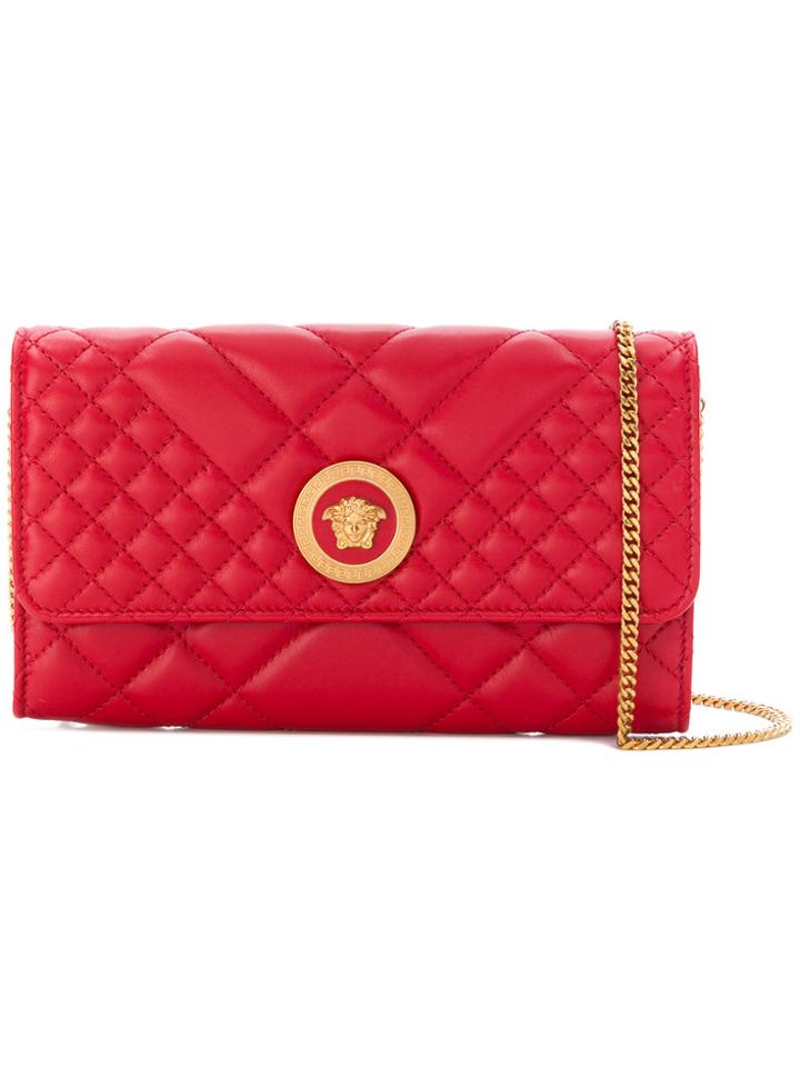 Versace Medusa Icon Quilted Bag - Red