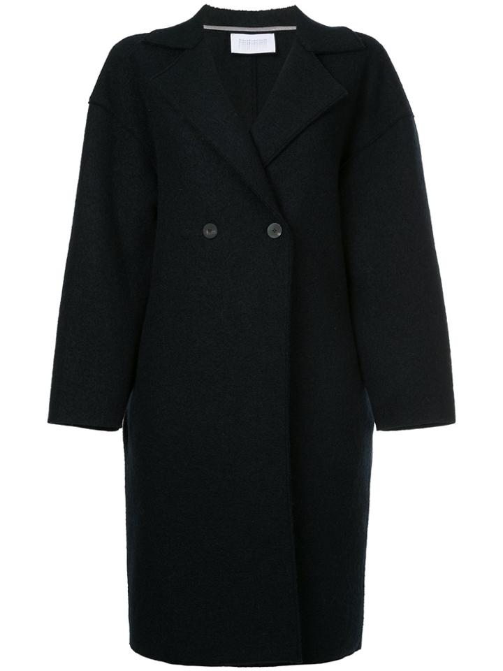 Harris Wharf London Double Breasted Coat - Blue