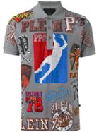 Philipp Plein - Basketball Print Polo Shirt - Men - Cotton - S, Grey, Cotton
