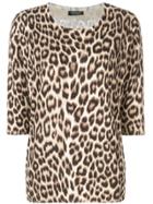 Twin-set Leopard Pattern Knitted Blouse - Brown
