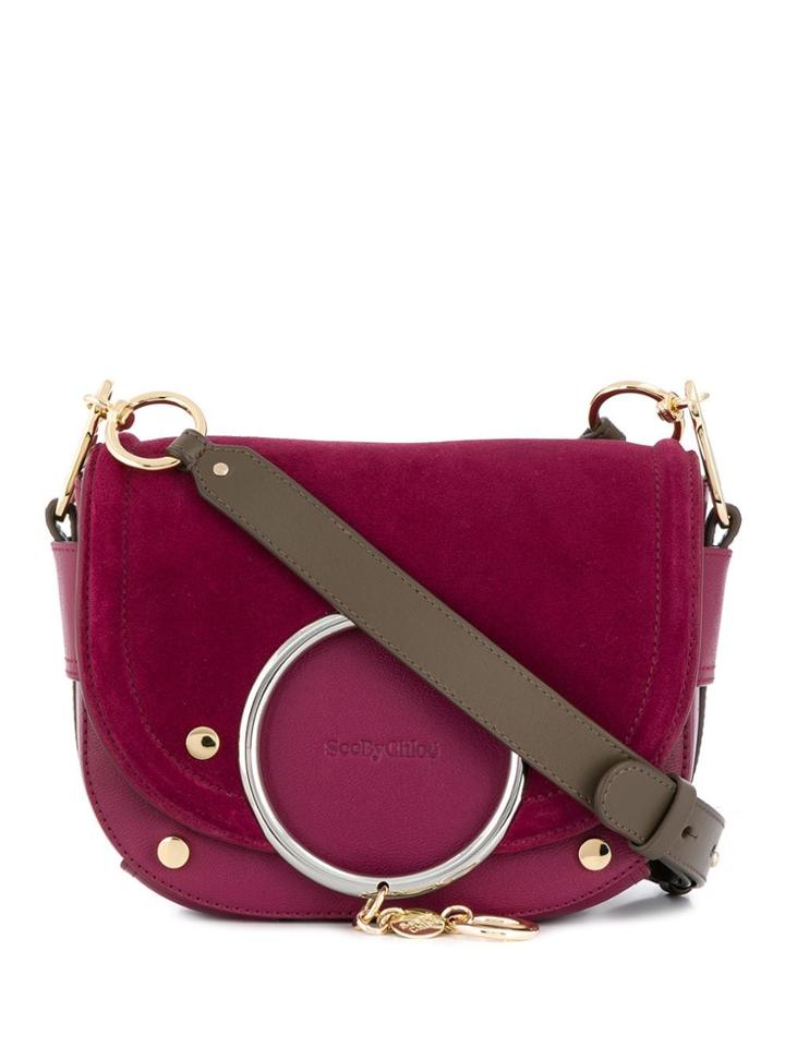 See By Chloé Mara Logo Charm Crossbody Bag - Pink