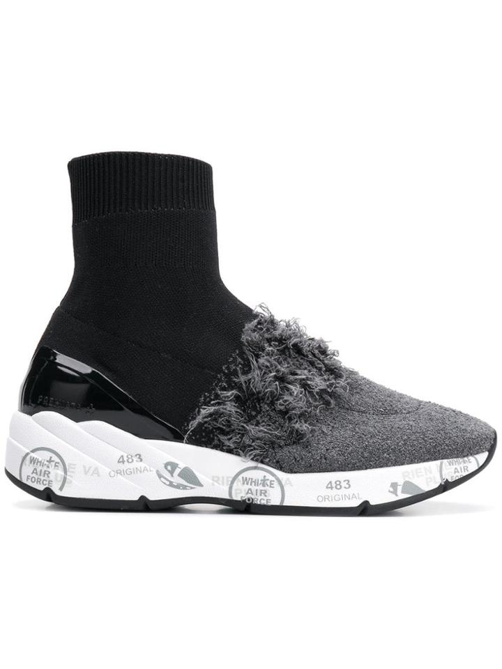 White Premiata Rose Sneakers - Black