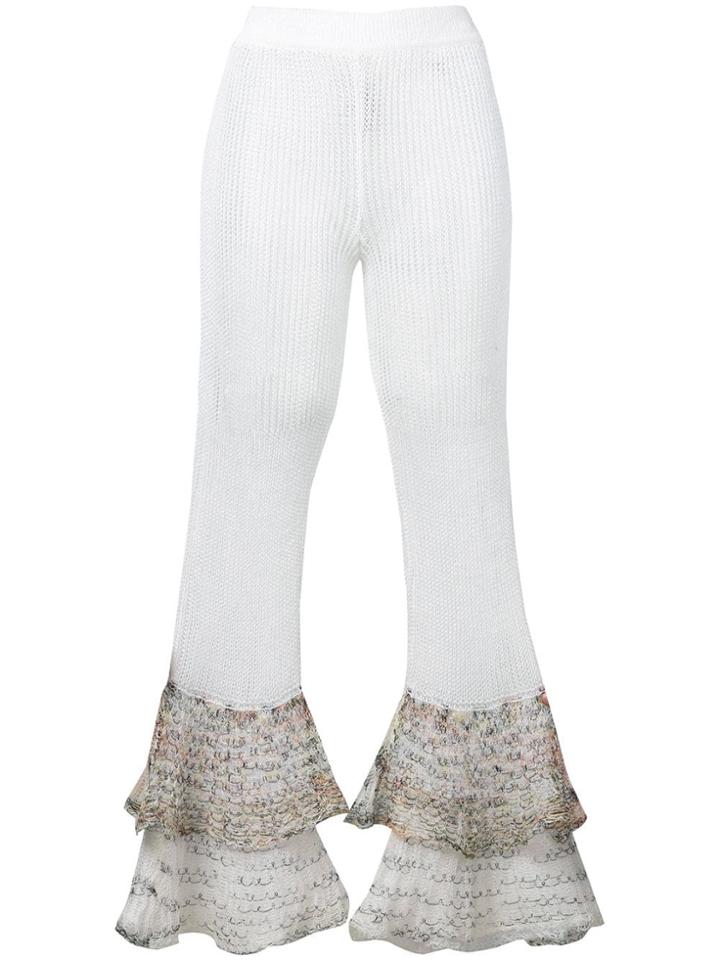 Missoni Slim-fit Crocheted Trousers - White