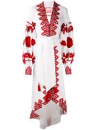 Yuliya Magdych - 'gzhel' Dress - Women - Linen/flax - S, White, Linen/flax