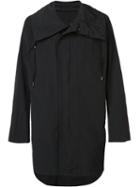 Nil0s Drawstring Collar Coat, Men's, Size: 3, Black, Cotton/nylon
