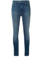 Mother Mid Rise Skinny Jeans - Blue
