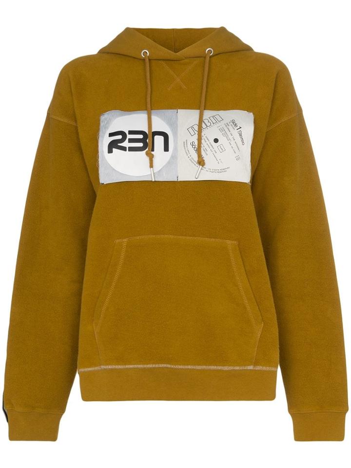 Rbn X Bjorn Borg Logo Patch Cotton Hoodie - Yellow