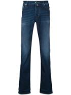 Jacob Cohen Straight-leg Jeans With Pocket Square - Blue