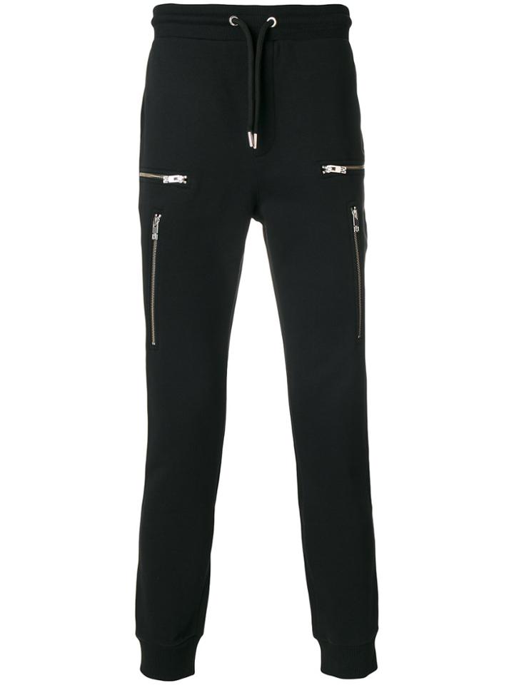 Les Hommes Urban Zip Trim Sweatpants - Black