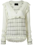 Andrea Bogosian - Knit Panels Top - Women - Cotton/acrylic/polyester - M, White, Cotton/acrylic/polyester
