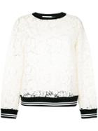 Valentino Heavy Lace Sweatshirt - White