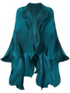 Issey Miyake Frilled Shawl Jacket - Green