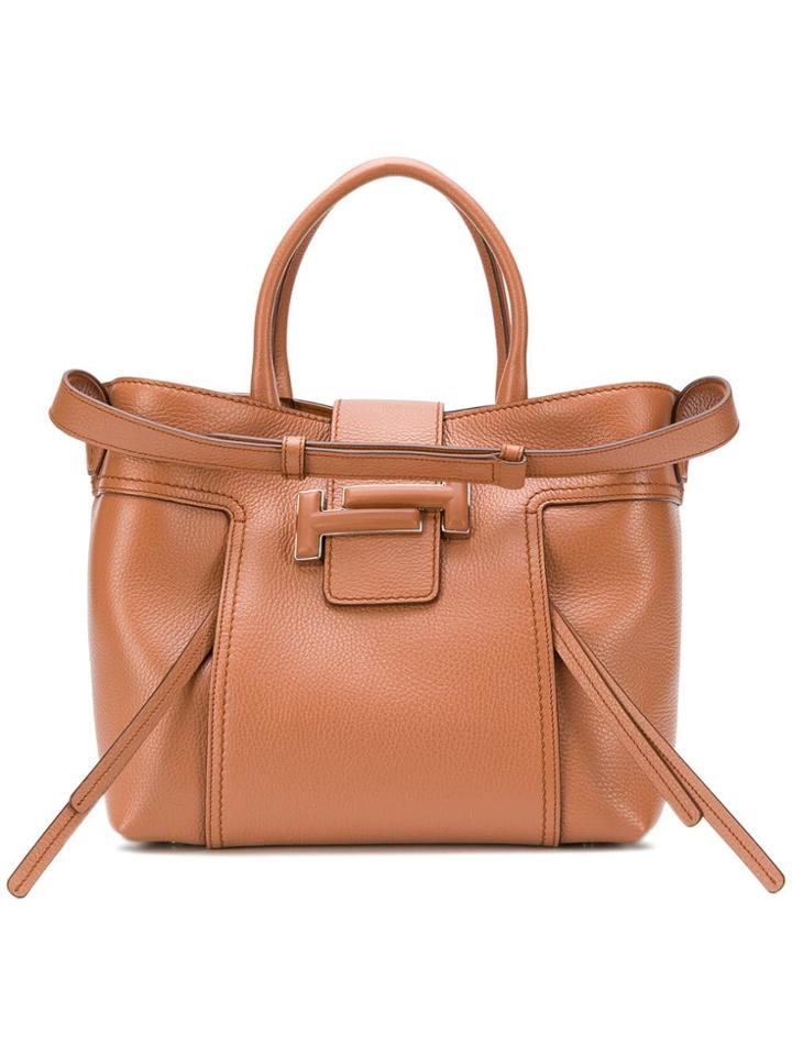 Tod's Double T Medium Shopping Bag - Brown