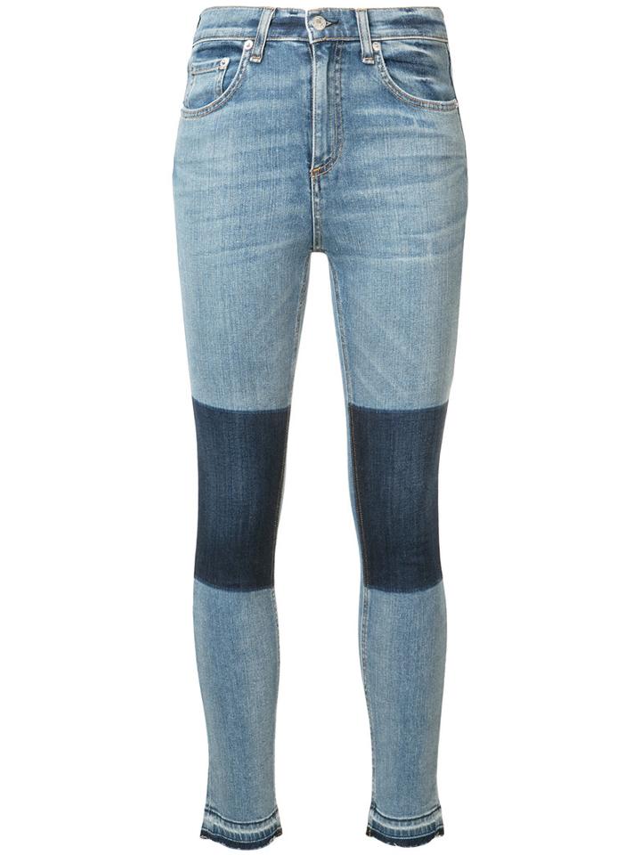 Rag & Bone /jean - Olana Cropped Skinny Jeans - Women - Cotton/polyurethane - 27, Blue, Cotton/polyurethane