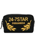 Dsquared2 24-7 Embroidered Wash Bag - Black