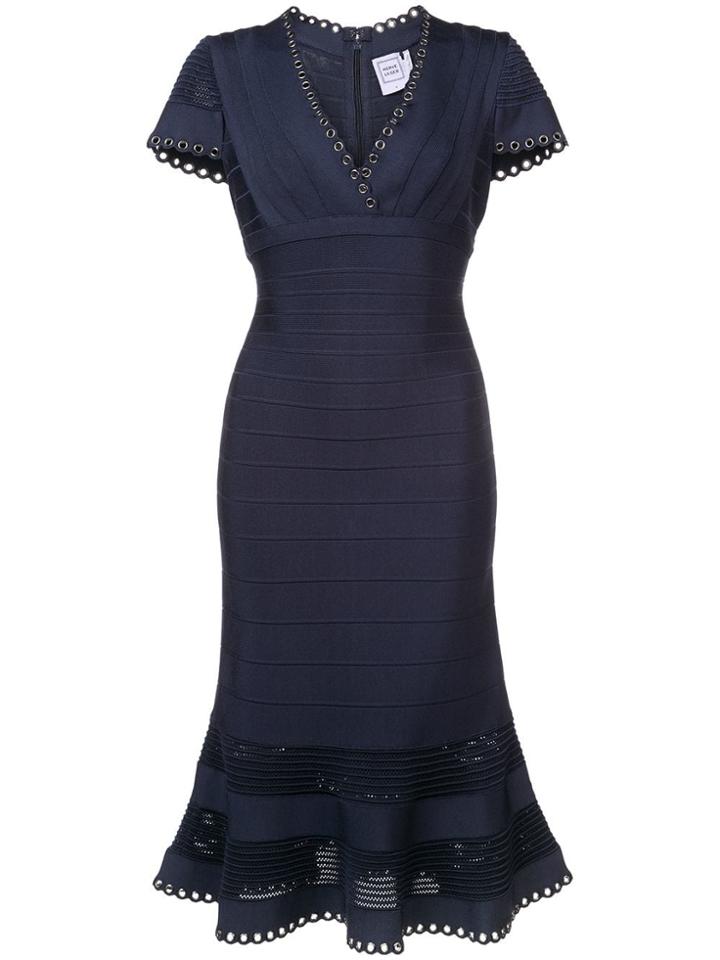 Hervé Léger Peplum Style Dress - Blue