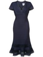 Hervé Léger Peplum Style Dress - Blue