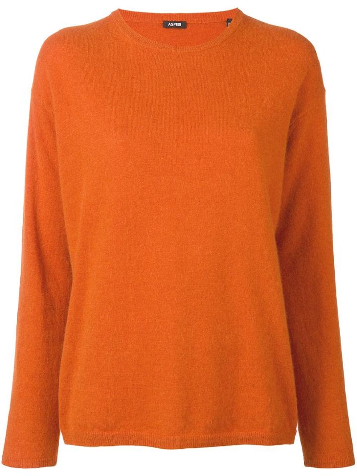 Aspesi Lightweight-knit Sweater - Yellow & Orange
