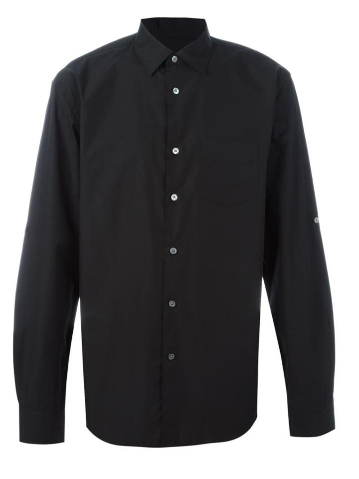 John Varvatos Classic Shirt, Men's, Size: Large, Black, Cotton