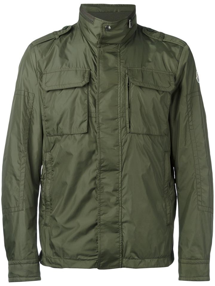 Moncler Military Style Jacket, Men's, Size: 3, Green, Polyamide