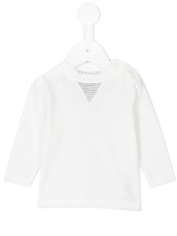 Opililai - Stripe Detail Sweatshirt - Kids - Cotton/polyester - 3 Mth, White