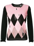 Giacobino Distressed Argyle Jumper - Multicolour