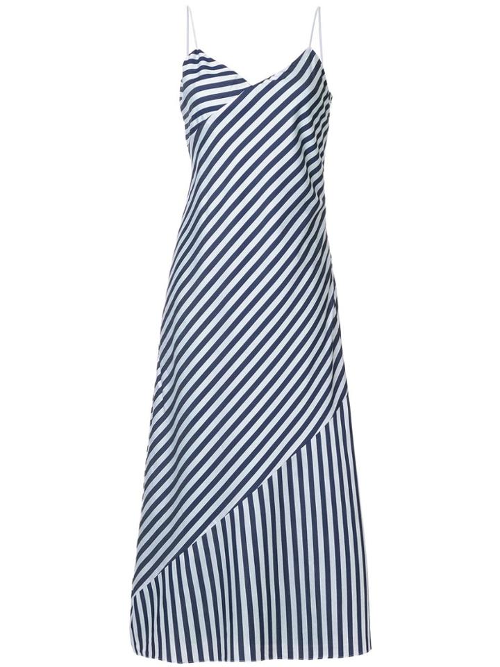 Ck Calvin Klein Bold Stripe Slip Dress - Blue