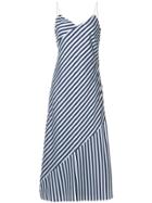 Ck Calvin Klein Bold Stripe Slip Dress - Blue