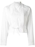 J.w.anderson Side-fastening Belt Blouse, Women's, Size: 8, White, Cotton