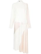 Cédric Charlier Contrast Panel Dress - Pink