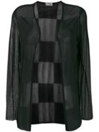 Versace Vintage Checked Back Sheer Jacket - Black