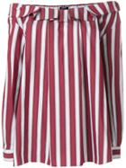 Jil Sander Navy Striped Off Shoulder Blouse - Red