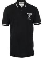 Moschino Embroidered Question Mark Polo Shirt, Men's, Size: 50, Black, Cotton