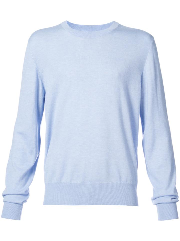 Maison Margiela Elbow Patch Jumper - Blue
