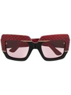 Gucci Eyewear Oversize Square-frame Sunglasses - Red