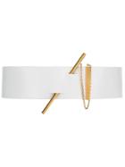Poiret Large Waist Belt With Pin - White