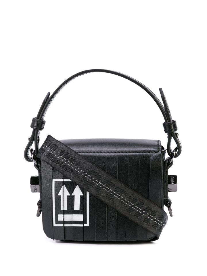 Off-white Strip Detail Mini Bag - Black