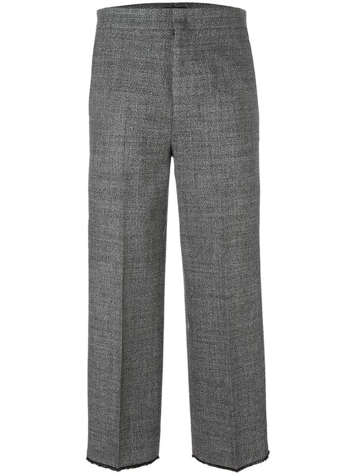 Pt01 Straight Tailored Cropped Trousers, Women's, Size: 42, Grey, Polyester/viscose/virgin Wool